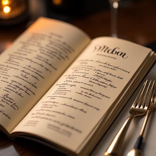 Menu calligrafati